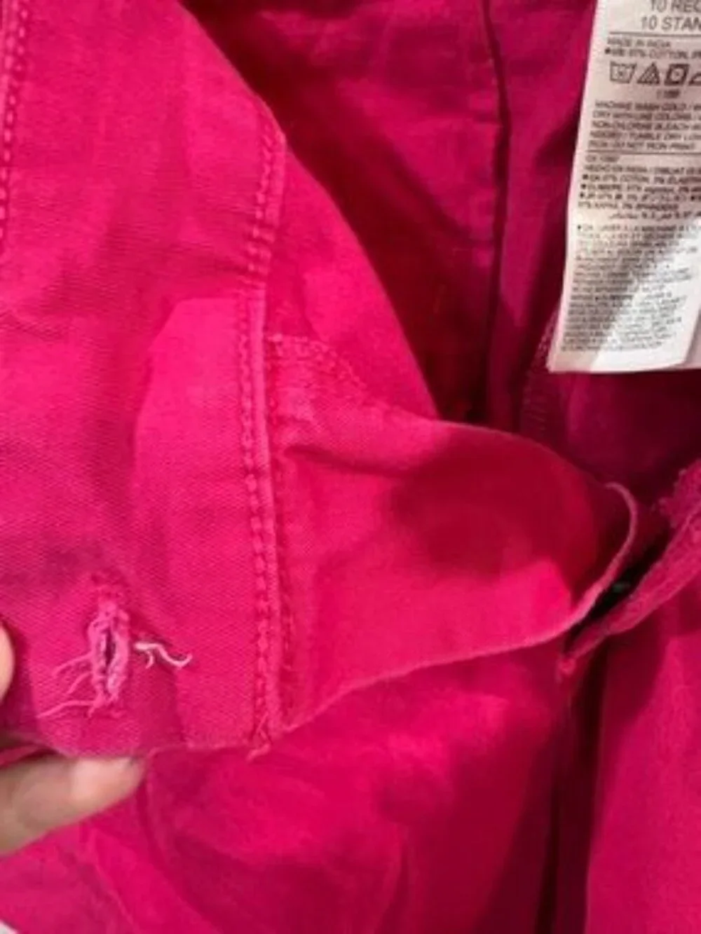 Hot Pink Cotton Bermuda Shorts - Picture 2 of 7